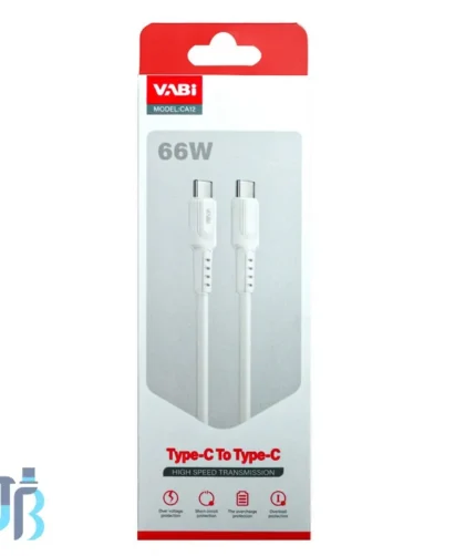 کابل شارژ فست VABI Type-C To Type-C مدل CA12 66W