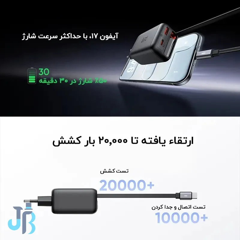 شارژر دیواری مک دودو Mcdodo CH-1280 توان 35 وات با کابل جمع شونده