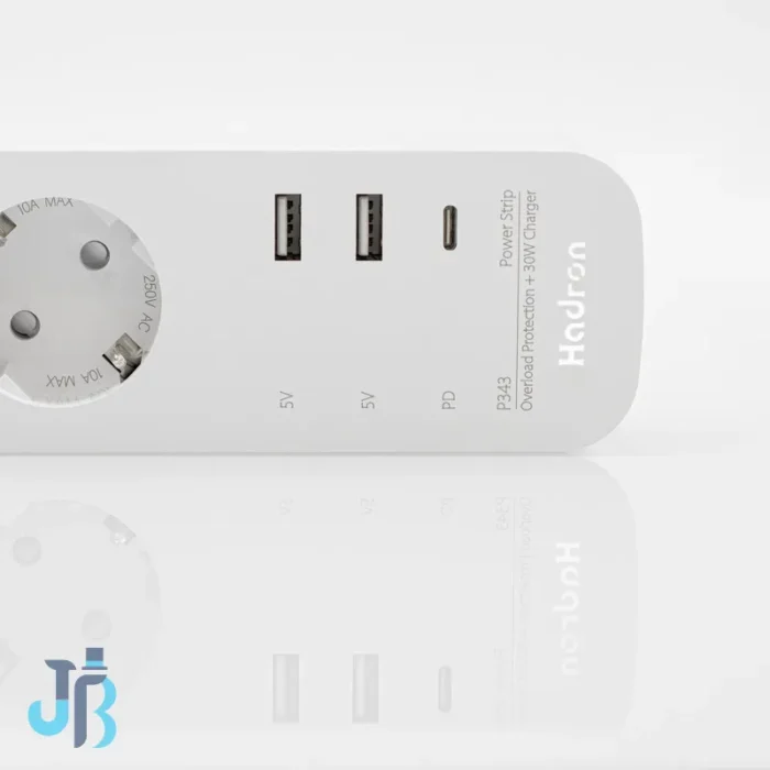 Hadron-P343-Power-Strip چندراهی برق هادرون مدل P343 مجهز به شارژر 30 وات