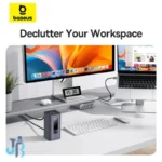 هاب 10 پورت USB-C بیسوس مدل BS-OH174 به همراه کابل USB-C