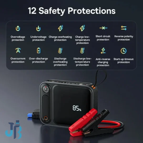 پاوربانک 26800 و جامپ استارتر بیسوس Baseus C00251400111-00 3000A Car Jump Starter