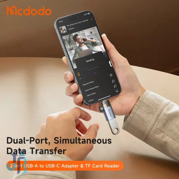 مبدل USB-A / Micro SD به USB-C مک دودو مدل OT-7600