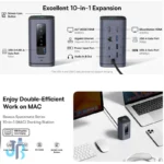 هاب 10 پورت مک بوک بیسوس Baseus BS-OH174 Spacemate B00568102813