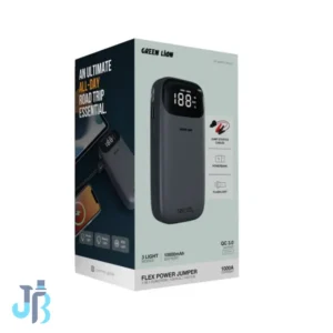 پاوربانک و جامپ استارتر گرین لاین مدل Flex Power GNFLXJUMP10GY ظرفیت ۱۰۰۰۰ میلی آمپر ساعت