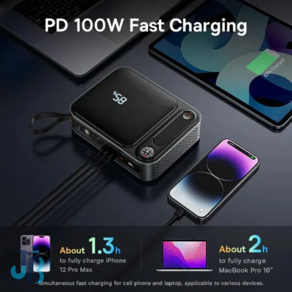 پاوربانک 26800 و جامپ استارتر بیسوس Baseus C00251400111-00 3000A Car Jump Starter