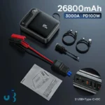 پاوربانک 26800 و جامپ استارتر بیسوس Baseus C00251400111-00 3000A Car Jump Starter