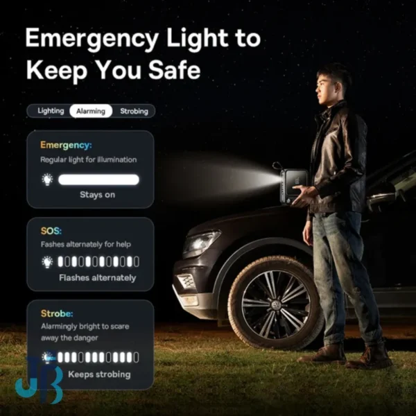 پاوربانک 26800 و جامپ استارتر بیسوس Baseus C00251400111-00 3000A Car Jump Starter