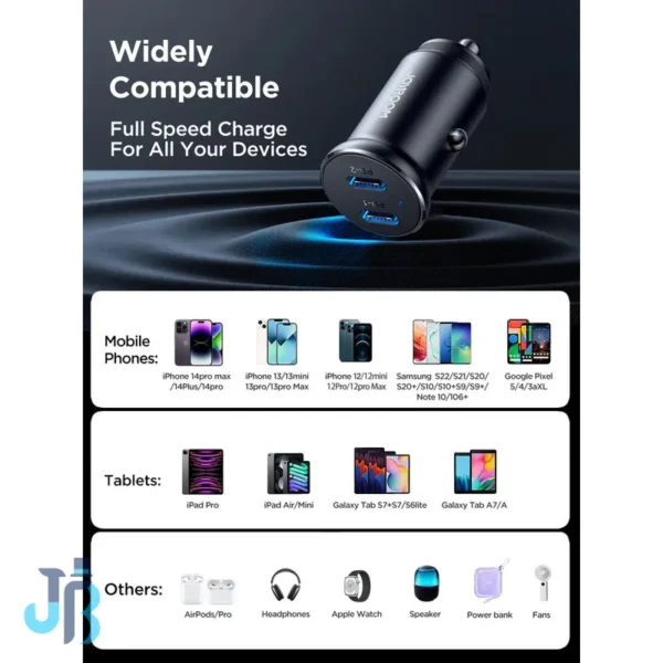 شارژر فندکی جویروم Joyroom JR-CCN06 توان 30 وات