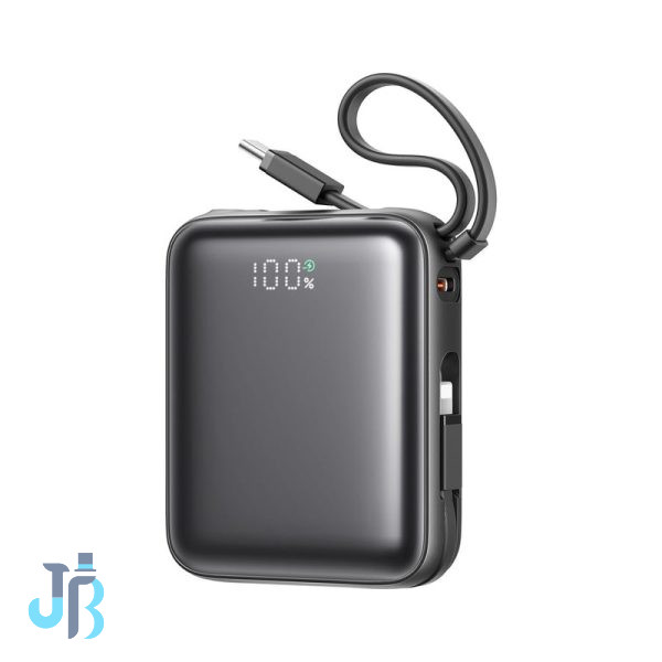 پاوربانک 10000 جویروم Joyroom JR-PBF27 توان 22.5 وات با کابل متصل جمع شونده