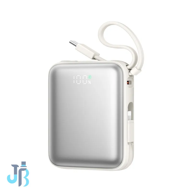 پاوربانک 10000 جویروم Joyroom JR-PBF27 توان 22.5 وات با کابل متصل جمع شونده