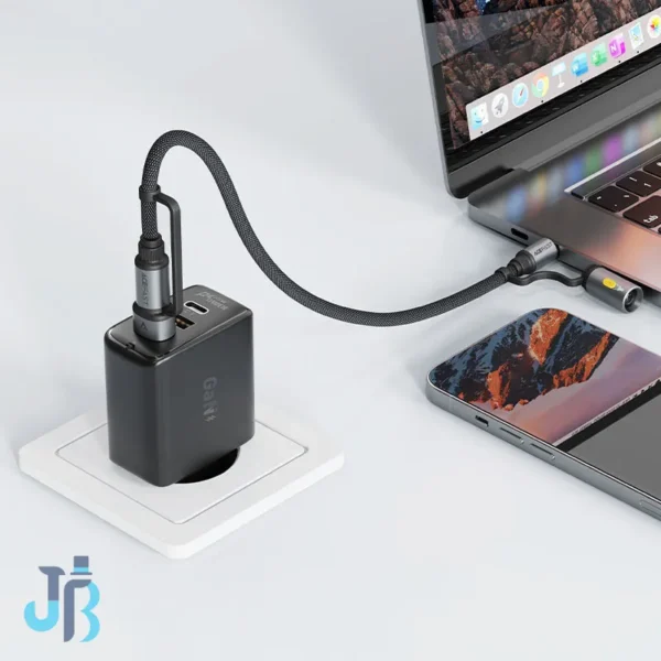 کابل تبدیل USB/USB-C به USB-C ایس فست مدل J5 طول 1.2 متر