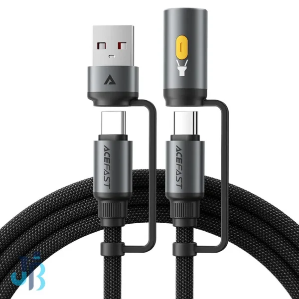 کابل تبدیل USB/USB-C به USB-C ایس فست مدل J5 طول 1.2 متر